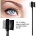 Eyebrow Extension Comb Double Head Eyelash Eyebrow Brush Comb Stainless Steel Comb Needle Wood Long Handle - Buy Online on GoSupps.com