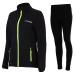 Airtracks women thermo winter bike jersey set per line - thermal bicycle jacket per line + thermo bicycle pants long - warm windproof - breathable - reflectors m black