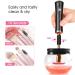Premium Electric Makeup Brush Cleaner & Dryer Set | Hangsun Cosmetic Cleaning Tool with 8 Rubber Collars | Wash & Dry in Seconds - White - Buy Online on GoSupps.com