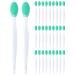 24 pieces silicone peeling lip brush double-sided silicone-lip scrubber soft cleaning lip brush face cleaning applicator (green)
