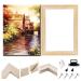 YCDC Solid Wood Canvas Frame, Premium Pine Wood Strips Bar Set, for Oil Paintings Poster Prints, DIY Arts Accessory Materials Supply, 16x20 Inch 16"x20"/40.6x50.8cm