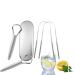Tongue cleaner 4 piece of tongue scraping stainless steel set fought bad breath fresh breath in seconds easy to clean environmentally friendly and practical