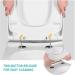Soft Close Toilet Seat D Shape Toilet Seat (W 36Cm L 40-45Cm) Durable Removable Easy Cleaning Urea Formaldehyde Toilet Seat White Little Surprise - Buy Online on GoSupps.com