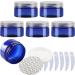 travel pots for cream small pots with lids Pack of 6   100ml Blue Plastic Cream Jars Cosmetic Pots with Clear Lids Containers for Toiletries (Color : Blauw Size : 250ml) 250ml Blauw