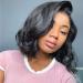 Short Brazilian Real Hair Lace Front Wig - Wavy 10 Inch Black Wig for Women - 150% Density - Buy Online on GoSupps.com
