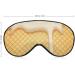Soft Blackout Eye Mask for Sleeping - Adjustable Straps & Yellow Ice Cream Waffle Design - Perfect for Women & Travel - Buy Online on GoSupps.com