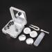 FDIT Marbled Contact Lens Container | Portable Quadratic Box with Tweezers | Stylish & Convenient for Travel (Silver) - Buy Online on GoSupps.com
