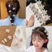 12 Pcs Mini Pearl Flower Hair Clips for Women Girls - Wedding Dance Claw Clips - Buy Online on GoSupps.com
