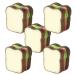 5PCS Sandwich Sponges Toast Shape Sponge Deep Cleaning Kitchen Sponges Dish Wipe Sponge for Kitchen Cleaning Supplies