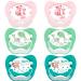 NIP Economy Set Natural Latex Pacifiers 6-Pack for Girls (5-18 Mo) - BPA Free & Made in Germany - International Shipping Available - Buy Online on GoSupps.com
