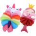 FRCOLOR 2pcs Children's Bath Ball Body Bath Scrubber Sponge Exfoliating Balls Shower Loofah Scrub Washcloth Shower Mesh for Kids Mermaid Loofahs Luffa Polyethylene Cartoon Linger Baby