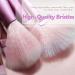 Glitter Acrylic Handle Makeup Brush Set for Women - Powder, Blush, Eyeshadow - Buy Online on GoSupps.com