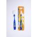 OUR REFLECTIONS Kids Manual Light Up 60 Seconds Timer Toothbrush Suction Cup Soft Bristles Ages 3 and up. John (John Light Up Timer Toothbrush Blue)