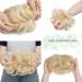 Golden & Bleach Blond Updo Ponytail Hair Extension | Messy Bun Scrunchie Curly Wavy Hairpiece for Women - 35g - Buy Online on GoSupps.com