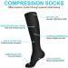 ACWOO Compression Stockings for Men & Women - 2 Pairs Medical Support Socks 15-20 mmHg for Running Sports Travel & Cycling - Black L/XL - Buy Online on GoSupps.com