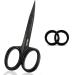 J2 Professional Nail Scissors Stainless Steel Manicure Scissors Sharp Curved Blade Cuticle Scissors Beauty Toenail Scissors for Women Men 4 inch Black