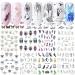 40 Sheets Holographic Nail Art Stickers - Flower, Butterfly, Leaf Designs - Nail Water Transfer Decals for Women - DIY Acrylic Nails Decorations Set - Buy Online on GoSupps.com