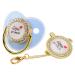 Baby luxury pacifier artificial crystal bling pacifier small prince rhinestone golden bling newborn dummy pacifier baby shower pacifier for 6 to 18 months baby (blue)
