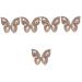 Mikikit 5pcs Crystal Butterfly Decor Handbags Handbag Appliques Clothing Accessories Butterfly Shoes Patch