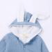 Kids Tales Newborn Baby Winter Romper | Rabbit Ear Hooded Zipper | 9-12 Months | Blue - Buy Online on GoSupps.com