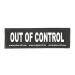 Julius-K9 162LR-G-33486 Velcro label OUT OF CONTROL black
