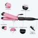 Shop Ceramic Curling Iron Set with 3 Barrels & Temperature Control - Pink | International Shipping Available - Buy Online on GoSupps.com