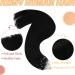 Youngsee Microring Extensions | 1g Black Real Hair | Remy Micro Loop 60cm | Premium Quality Hair Extensions - Buy Online on GoSupps.com