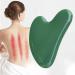 Heart-Shaped Guasha Tool for Wrinkle Reduction - Green Massage Stone for Adults | Dark Green Roller Board - Buy Online on GoSupps.com
