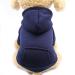 Fashion Focus On Winter Dog Hoodie with Pockets Warm Dog Clothes for Small Dogs Chihuahua Coat Clothing Puppy Cat Custome (Navy Blue Size L) L navy