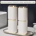 Portable Toothbrush Mugs - 2-Pack Travel Cups & Holder for Camping Business Trips & Home - White & Pink - Buy Online on GoSupps.com