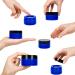 5 oz Blue Plastic Cosmetic Jars with Lids - Set of 12 Refillable Containers for Creams, Lotions, Makeup, Bath Salt, Ointments, and Body Butter - Buy Online on GoSupps.com