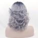Synthetic Heat-Resistant Fiber Short Curly Black to Gray Wig for Women | Party Hair Upgrade - Buy Online on GoSupps.com