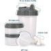 Hydro2Go 16 oz Protein Shaker Bottle with Mixer Ball and 2 Storage Jars - BPA-Free, Leak Proof Sports Bottle for Pills, Snacks, Coffee & Tea - Buy Online on GoSupps.com