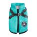 Dog jacket with dishes for small dogs dog sports vest for outside warm pet winter coat for cats puppies small dogs aquamarine L aqua