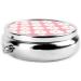 White Chrysanthemum Round Pill Box - 3 Compartment Travel Organizer | Portable Pill Storage Solution - Buy Online on GoSupps.com