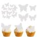 50 pc edible butterflies for cake Tortendendeko butterfly white torture decoration edible butterflies dining papier tortendeco wedding edible muffin cake decoration butterfly decoration birthday cake decoration 50 pieces edible butterflies white