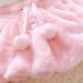 Baby Girl Faux Fur Hooded Cape Coat | Newborn Infant Winter Clothes | Pink 6-12 Months - Buy Online on GoSupps.com