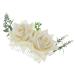Vividsun Rose Hair Comb Floral Comb Brides Bridesmaids Wedding Festival Headpiece White