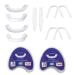 Flipped warm 2 pairs of artificial teeth teeth for plug in denture cosmetic teeth veneers teeth at the top and bottom dentures for plug in veneers for men and women