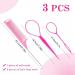 Sularpek 3pcs Topsy Tail Hair Tool Set - Pink Looping Hair Styling Kit with Comb - Ideal for French Braids & Creative Hairstyles - Buy Online on GoSupps.com