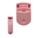 Whalrace Eyelash Curlers  Portable Lash Curler  1PCS Mini Eyelash Curler and 1PCS Partial Eyelash Curler  Natural and Long Lasting Travel Eyelash Curler for Women(Pink Round)