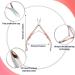 Qwertfeet Cuticle Trimmer 8 Pieces with Set 4 Stainless Steel Cuticle Tongs 4 Cuticle Scraper Cutter (Gold) - Buy Online on GoSupps.com