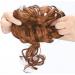 FDEETY Messy Bun Hair Piece Rubber Band Wavy Curly Hair Chignon in Hairpieces Tousled Updo Hair Bun Synthetic Hair Ponytail for Women Girls (Brilliant Brown) - Buy Online on GoSupps.com