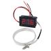 FBBULES LED digital thermometer with K-type Thermoelement sondes waterproof -30-800 Thermometer DC 12V mini temperature tester for aquarium fridge red 48x29x23mm red
