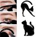 YLOIJO 8Pcs Cat Eyeliner Stencils  4 Sets 2 in 1 Cat Shape Eyeliner Template Stencil  Matte PVC Material Smoky Eyeshadow Applicators Guide Template Tool Quick Makeup Stencil Cat Stencil