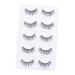 minkissy 5 Pairs False Eyelashes Eyelash Handmade Eyelashes Fluffy Volume Lashes Glue False Lashes Elf Eyelashes Makeup Eyelashes Wispy Eyelashes Artificial Fiber Cross Section 3d