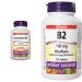 Webber Naturals Coenzyme Q10 (CoQ10) 100mg 60 Softgels High Potency Antioxidant For Heart Health & Vitamin B2 Riboflavin 100 mg 120 Tablets Supports Energy Metabolism Vegan Naturals Coenzyme Q10 + VITAMIN
