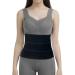 Abdominal Binder Post Surgery Belly Band - Elastic Stomach Wrap Tummy Tuck Compression Belt - Breathable Soft Skin-friendly - (30" - 45") 3 Panel - 9" BLACK Black M (30"-45")