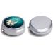 Round White Dream Catcher Pill Box - 3 Compartment Decorative Metal Organizer | Portable Pocket Medicine Case - Style 39 - Buy Online on GoSupps.com