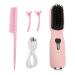 Cordless Hair Straightener Brush Portable Heated Comb Mini Straightening Brush Rechargeable Hair Straightener for Women and Mens Beard Fast Heating for Home Travel Car Outdoor